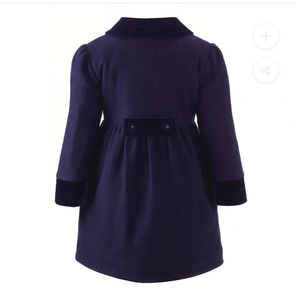 Rachel Riley Navy Double-Breasted Pea Coat